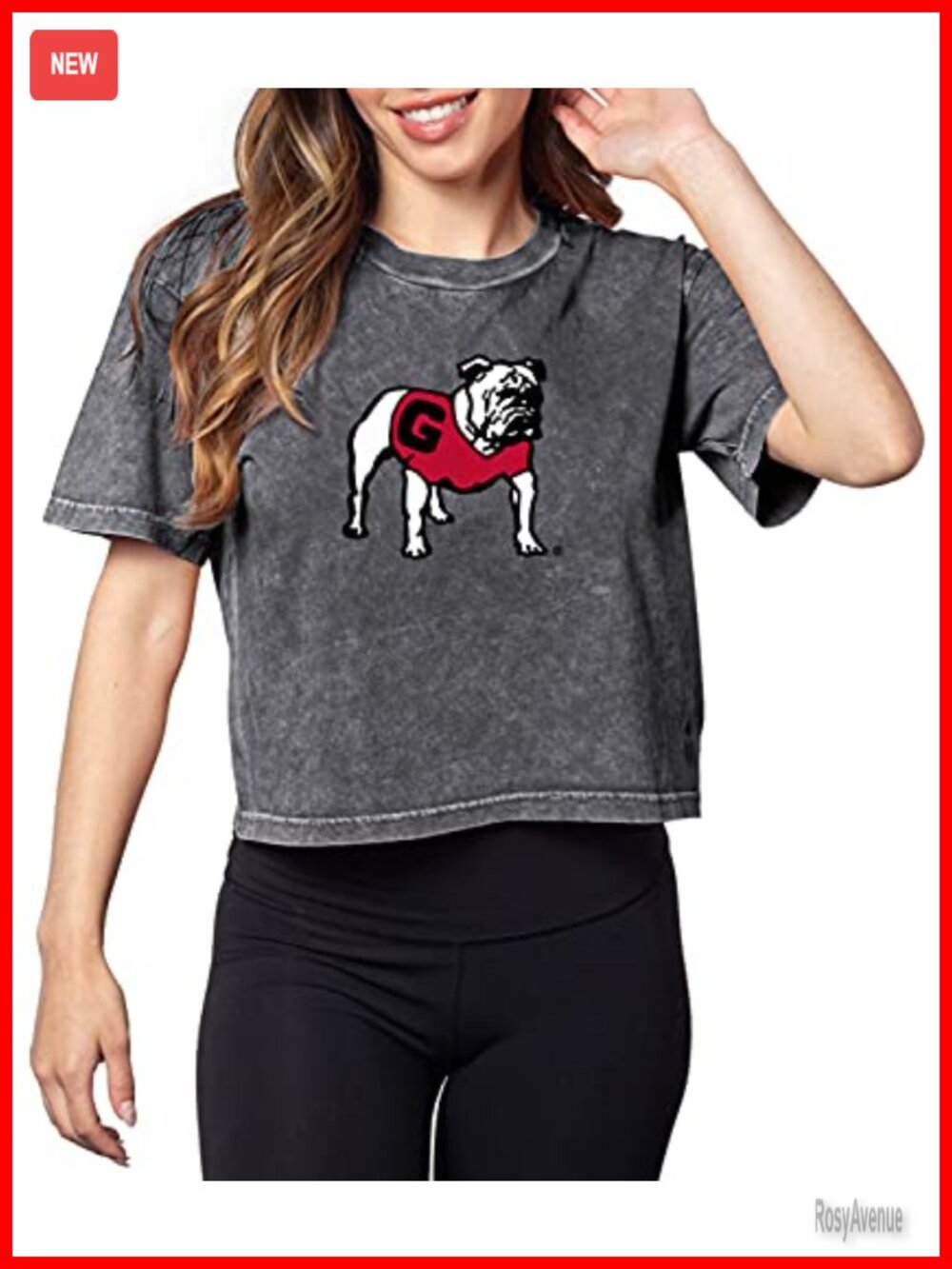chicka-d NCAA Cropped Tee Short Sleeve Game Day Shirt